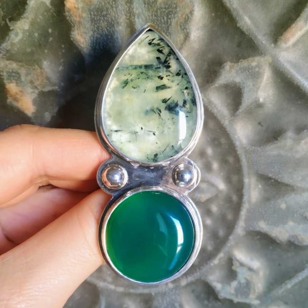 Handmade Ring Silver and Semi Precious Stones